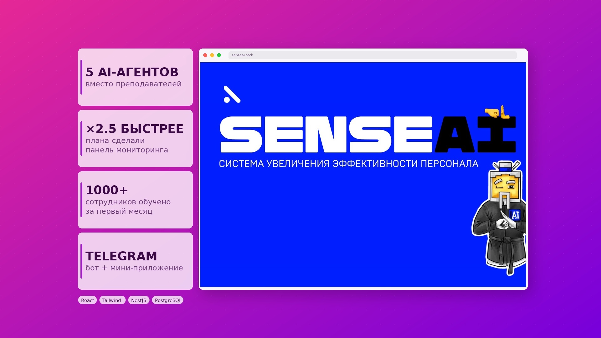 SenseAI: обучающая платформа для тысяч сотрудников